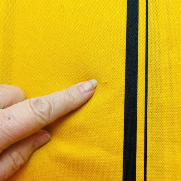 Official Sports Soccer Referee Jerseys (2) Size L Red Yellow Stripe 2004 Patch - Picture 12 of 13